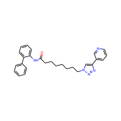 O=C(CCCCCCCn1cc(-c2cccnc2)nn1)Nc1ccccc1-c1ccccc1 ZINC000045260367