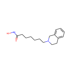 O=C(CCCCCCN1CCc2ccccc2C1)NO ZINC000143420292