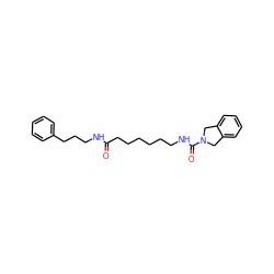 O=C(CCCCCCNC(=O)N1Cc2ccccc2C1)NCCCc1ccccc1 ZINC000166880781