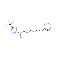 O=C(CCCCCCc1ccccc1)c1ncc(C(F)(F)F)o1 ZINC000034803675