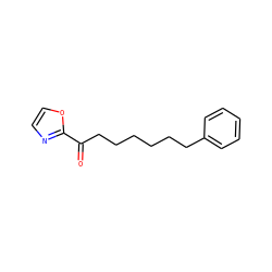 O=C(CCCCCCc1ccccc1)c1ncco1 ZINC000034803651