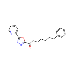 O=C(CCCCCCc1ccccc1)c1nnc(-c2ccccn2)o1 ZINC000028130119