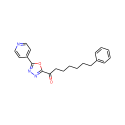 O=C(CCCCCCc1ccccc1)c1nnc(-c2ccncc2)o1 ZINC000028134347