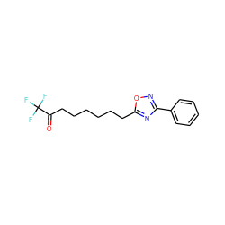 O=C(CCCCCCc1nc(-c2ccccc2)no1)C(F)(F)F ZINC000141545053