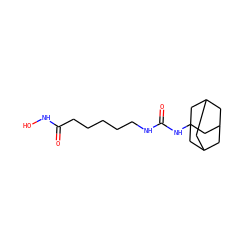 O=C(CCCCCNC(=O)NC12CC3CC(CC(C3)C1)C2)NO ZINC000028655624