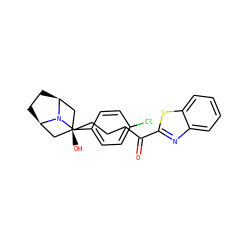 O=C(CCCCN1[C@H]2CC[C@@H]1C[C@@](O)(c1ccc(Cl)cc1)C2)c1nc2ccccc2s1 ZINC000254136488