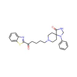 O=C(CCCCN1CCC2(CC1)C(=O)NCN2c1ccccc1)c1nc2ccccc2s1 ZINC000084713688