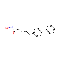 O=C(CCCCc1ccc(-c2ccccc2)cc1)NO ZINC000013910918