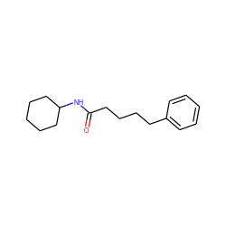 O=C(CCCCc1ccccc1)NC1CCCCC1 ZINC000003158066