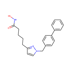 O=C(CCCCc1ccn(Cc2ccc(-c3ccccc3)cc2)n1)NO ZINC000299819901