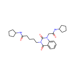 O=C(CCCCn1c(=O)c2ccccc2n(CC(=O)NC2CCCC2)c1=O)NC1CCCC1 ZINC000004143717