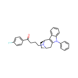 O=C(CCCN1[C@H]2CC[C@H]1c1c(n(-c3ccccc3)c3ccccc13)C2)c1ccc(F)cc1 ZINC000100757814