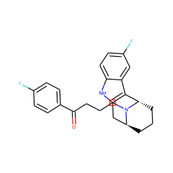 O=C(CCCN1[C@H]2CCC[C@H]1c1c([nH]c3ccc(F)cc13)C2)c1ccc(F)cc1 ZINC000253673138