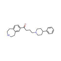 O=C(CCCN1CCC(c2ccccc2)CC1)c1ccc2c(c1)CCNCC2 ZINC000073159087