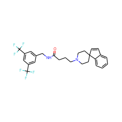 O=C(CCCN1CCC2(C=Cc3ccccc32)CC1)NCc1cc(C(F)(F)F)cc(C(F)(F)F)c1 ZINC000034804348