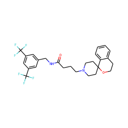 O=C(CCCN1CCC2(CC1)OCCc1ccccc12)NCc1cc(C(F)(F)F)cc(C(F)(F)F)c1 ZINC000473108244