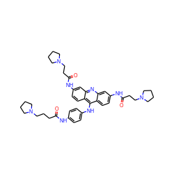 O=C(CCCN1CCCC1)Nc1ccc(Nc2c3ccc(NC(=O)CCN4CCCC4)cc3nc3cc(NC(=O)CCN4CCCC4)ccc23)cc1 ZINC000028567126