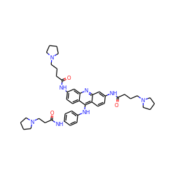 O=C(CCCN1CCCC1)Nc1ccc2c(Nc3ccc(NC(=O)CCN4CCCC4)cc3)c3ccc(NC(=O)CCCN4CCCC4)cc3nc2c1 ZINC000028567008