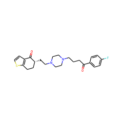 O=C(CCCN1CCN(CC[C@@H]2CCc3sccc3C2=O)CC1)c1ccc(F)cc1 ZINC000022032888