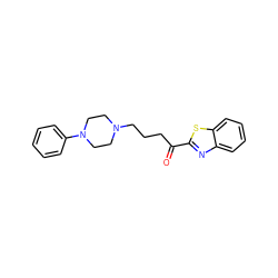 O=C(CCCN1CCN(c2ccccc2)CC1)c1nc2ccccc2s1 ZINC000084713686