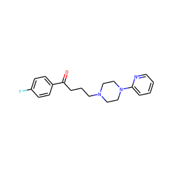 O=C(CCCN1CCN(c2ccccn2)CC1)c1ccc(F)cc1 ZINC000002596977