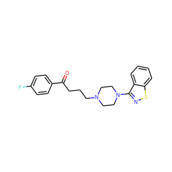 O=C(CCCN1CCN(c2nsc3ccccc23)CC1)c1ccc(F)cc1 ZINC000027194185