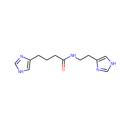 O=C(CCCc1c[nH]cn1)NCCc1c[nH]cn1 ZINC000038436823