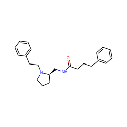 O=C(CCCc1ccccc1)NC[C@H]1CCCN1CCc1ccccc1 ZINC000013586767