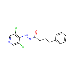 O=C(CCCc1ccccc1)NNc1c(Cl)cncc1Cl ZINC000084654749