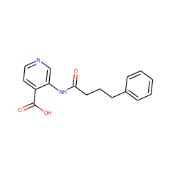 O=C(CCCc1ccccc1)Nc1cnccc1C(=O)O ZINC000079698418