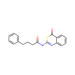 O=C(CCCc1ccccc1)Nc1nc2ccccc2c(=O)s1 ZINC000096905821