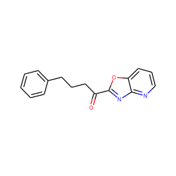 O=C(CCCc1ccccc1)c1nc2ncccc2o1 ZINC000029124756