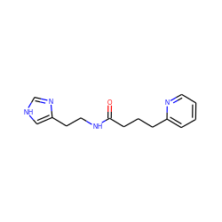 O=C(CCCc1ccccn1)NCCc1c[nH]cn1 ZINC000038528026