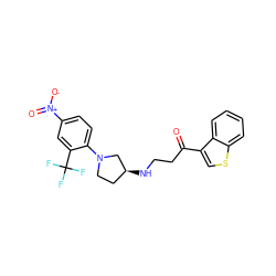 O=C(CCN[C@H]1CCN(c2ccc([N+](=O)[O-])cc2C(F)(F)F)C1)c1csc2ccccc12 ZINC000071295217