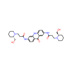 O=C(CCN1CCCC[C@H]1CO)Nc1ccc2c(=O)c3cc(NC(=O)CCN4CCCC[C@@H]4CO)ccc3[nH]c2c1 ZINC000028384901