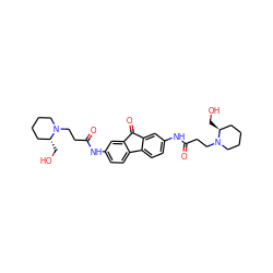 O=C(CCN1CCCC[C@H]1CO)Nc1ccc2c(c1)C(=O)c1cc(NC(=O)CCN3CCCC[C@@H]3CO)ccc1-2 ZINC000026642922