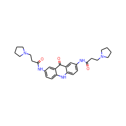 O=C(CCN1CCCC1)Nc1ccc2[nH]c3ccc(NC(=O)CCN4CCCC4)cc3c(=O)c2c1 ZINC000028392080