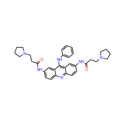 O=C(CCN1CCCC1)Nc1ccc2nc3ccc(NC(=O)CCN4CCCC4)cc3c(Nc3ccccc3)c2c1 ZINC000027519574