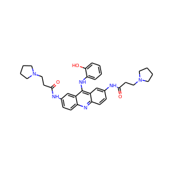 O=C(CCN1CCCC1)Nc1ccc2nc3ccc(NC(=O)CCN4CCCC4)cc3c(Nc3ccccc3O)c2c1 ZINC000027517942