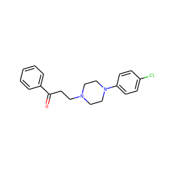 O=C(CCN1CCN(c2ccc(Cl)cc2)CC1)c1ccccc1 ZINC000013861703