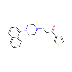 O=C(CCN1CCN(c2cccc3ccccc23)CC1)c1ccsc1 ZINC000013861767