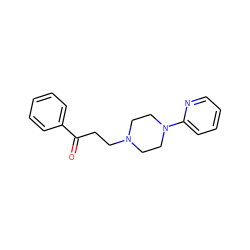 O=C(CCN1CCN(c2ccccn2)CC1)c1ccccc1 ZINC000013861732