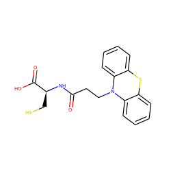 O=C(CCN1c2ccccc2Sc2ccccc21)N[C@@H](CS)C(=O)O ZINC000473119292