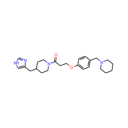 O=C(CCOc1ccc(CN2CCCCC2)cc1)N1CCC(Cc2c[nH]cn2)CC1 ZINC000028570339