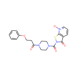 O=C(CCOc1ccccc1)N1CCN(C(=O)n2sc3c(ccc[n+]3[O-])c2=O)CC1 ZINC000206066359