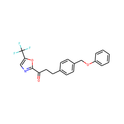 O=C(CCc1ccc(COc2ccccc2)cc1)c1ncc(C(F)(F)F)o1 ZINC000029135665