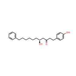 O=C(CCc1ccc(O)cc1)C[C@@H](O)CCCCCCc1ccccc1 ZINC000082155075