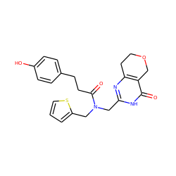 O=C(CCc1ccc(O)cc1)N(Cc1nc2c(c(=O)[nH]1)COCC2)Cc1cccs1 ZINC000096283572