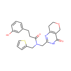 O=C(CCc1cccc(O)c1)N(Cc1nc2c(c(=O)[nH]1)COCC2)Cc1cccs1 ZINC000096283573