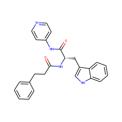 O=C(CCc1ccccc1)N[C@@H](Cc1c[nH]c2ccccc12)C(=O)Nc1ccncc1 ZINC000096931566